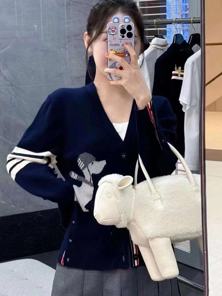 Unisex Puppy Cardigan | Thom Browne