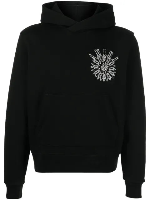 AMIRI rhinestone-embellished graphic-logo hoodie