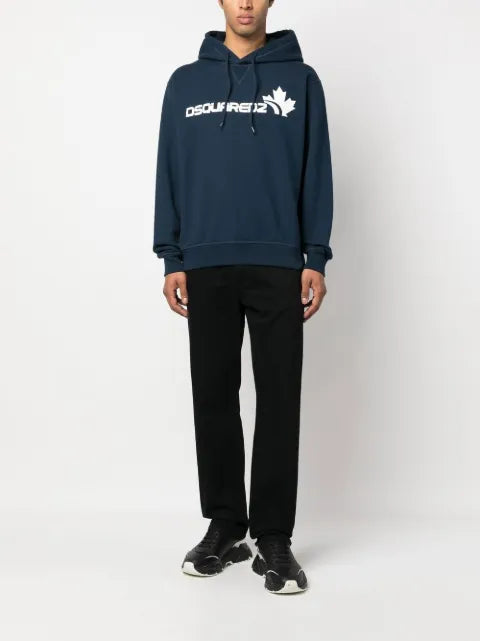 DSQUARED2 logo-print long-sleeve hoodie