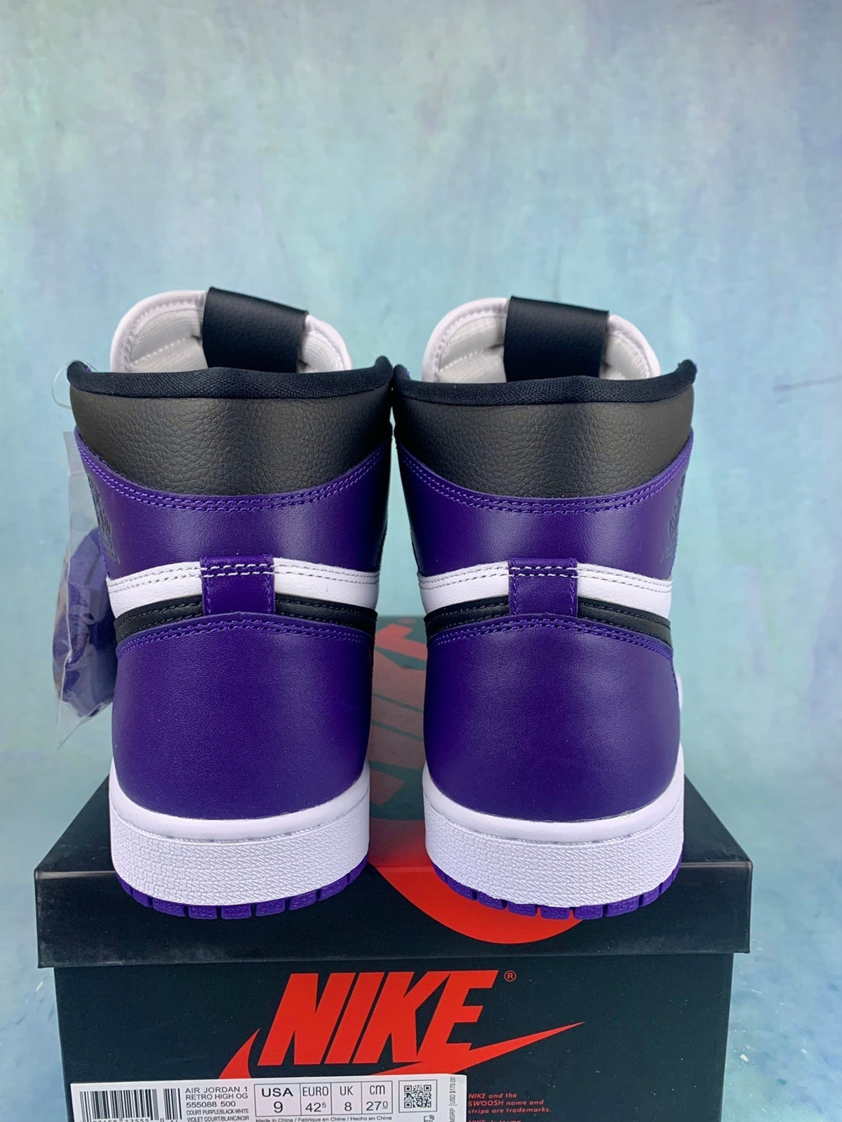 Air Jordan 1 High Court Purple 555088-500 Unisex Sneakers