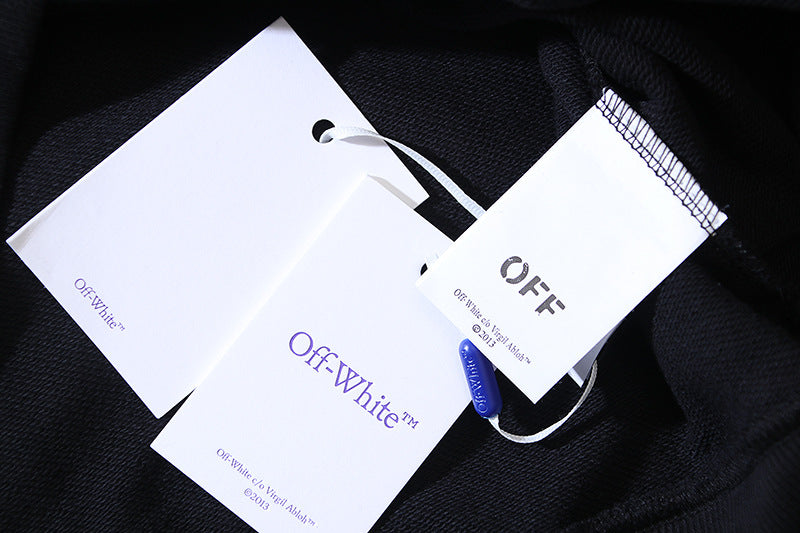 Off-White Spray-Paint Logo Cotton Crewneck Sweatshirt