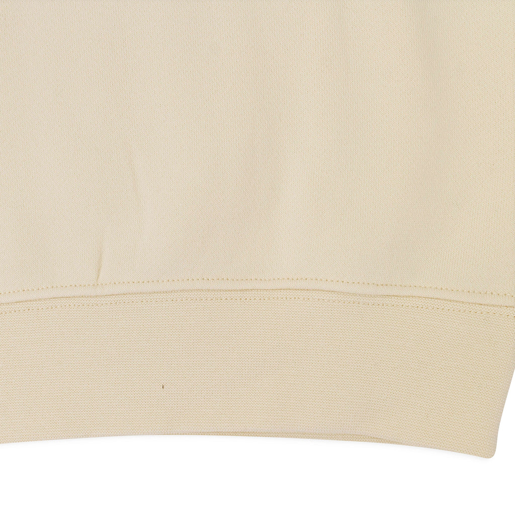 QUARTER ZIP CREAM SWEATSHIRT