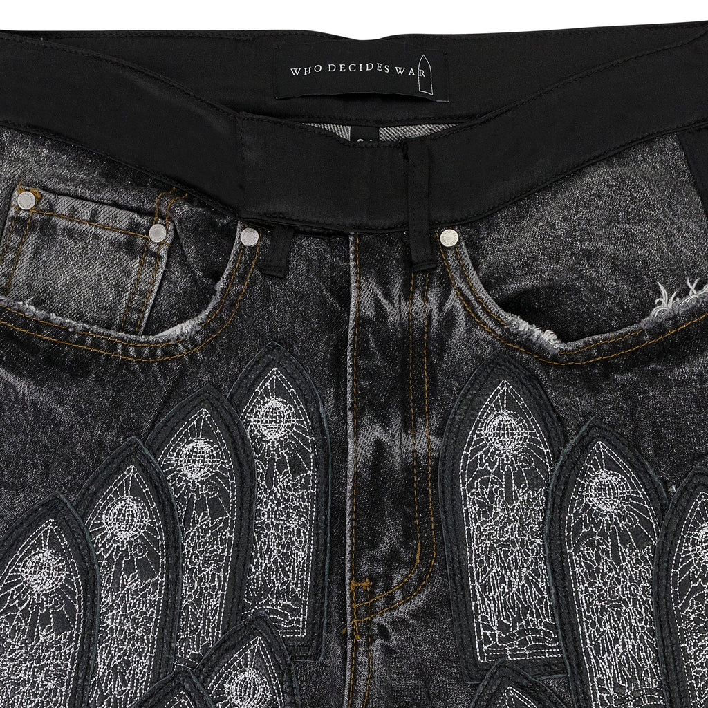 BLACK PATCHED ARCH PANTS