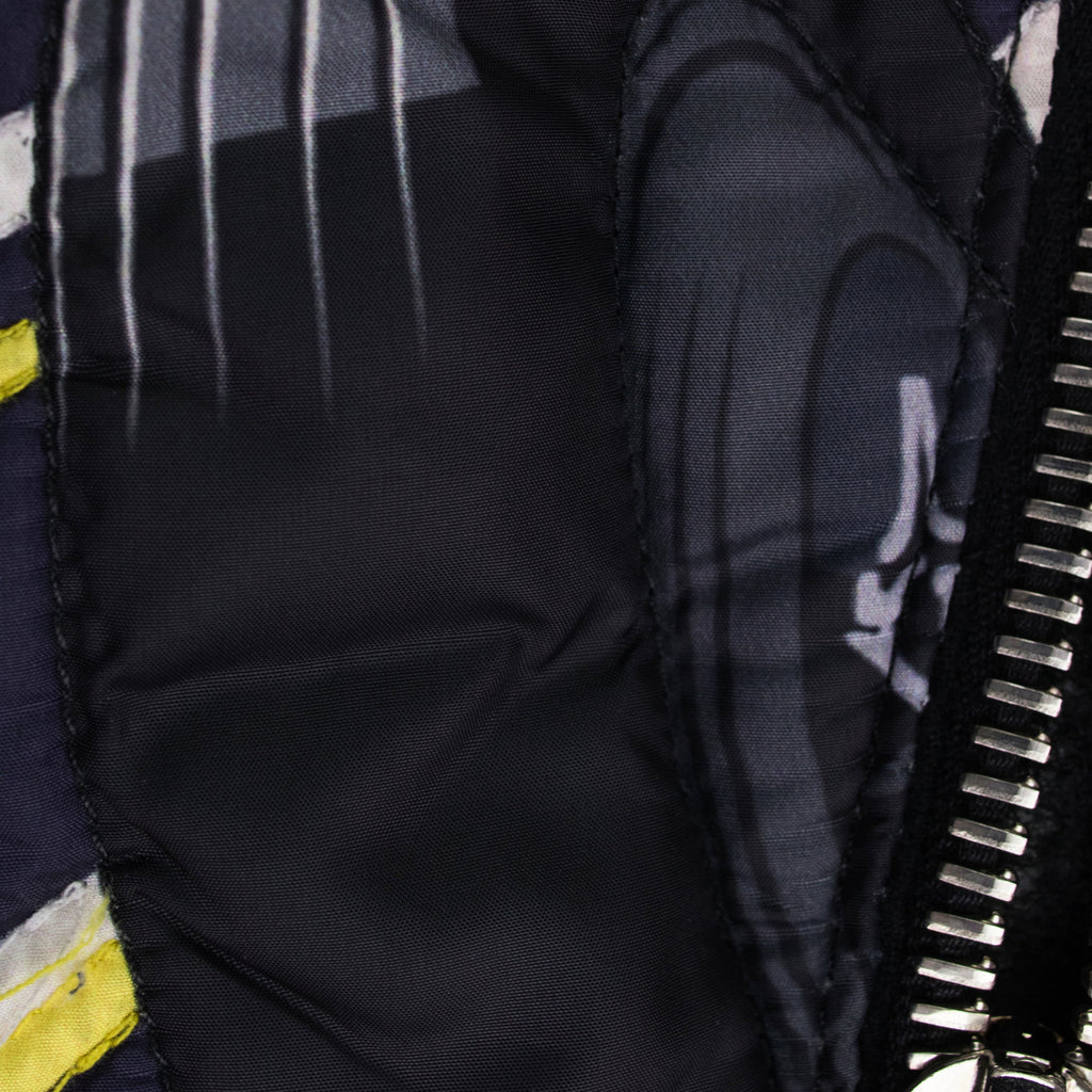 Black/Yellow Leather Racing Jacket