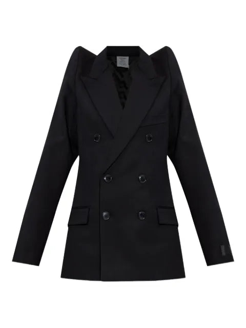 VETEMENTS padded-shoulder double-breasted jacket