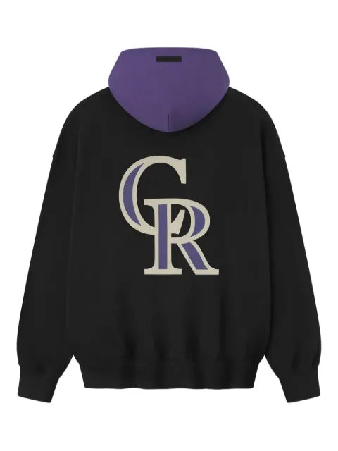 FEAR OF GOD ESSENTIALS x MLB Rockies logo hoodie