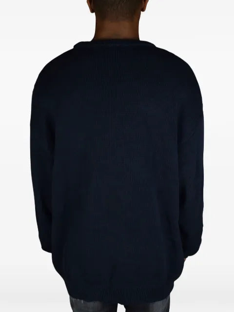 Balenciaga logo-print ribbed sweatshirt