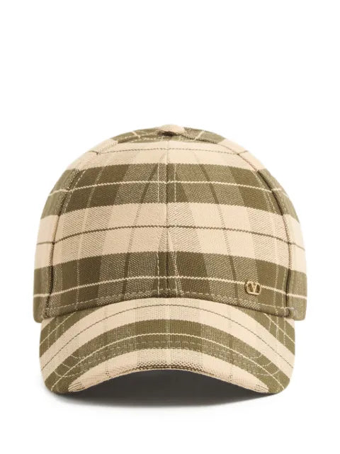 Valentino Garavani Vlogo Signature baseball cap in check fabric