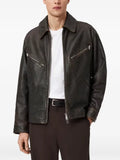 AllSaints zip-up leather jacket