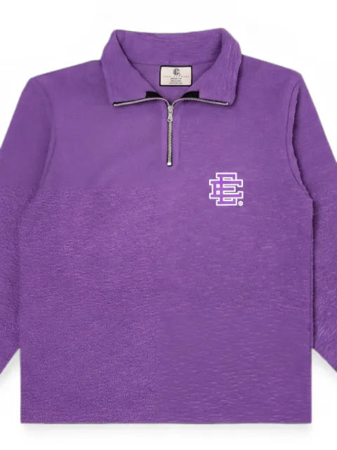 ERIC EMANUEL logo-embroidered quarter-zip sweatshirt