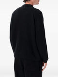 Universal Works co wool ribbed zip-up sweater