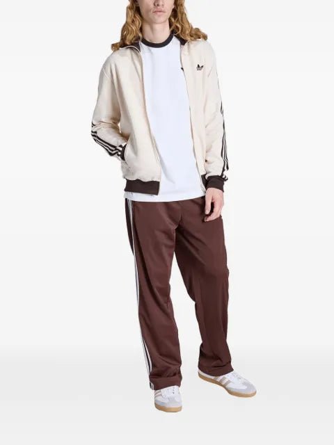 adidas logo-embroidered zipped track jacket