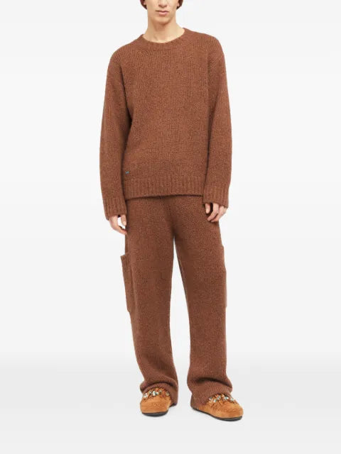 Alanui rib-stitched crew-neck sweater