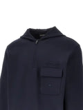Emporio Armani Travel Essential quarter-zip pocket hoodie
