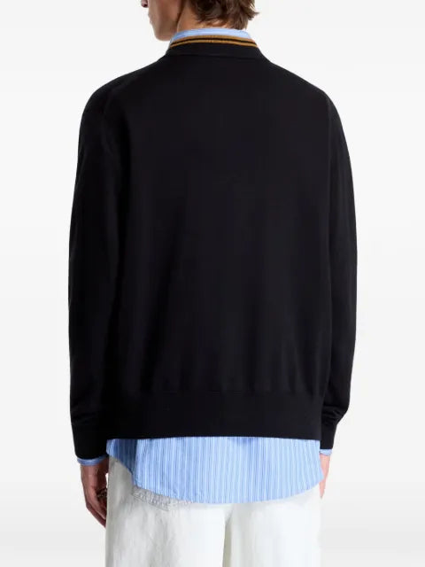 Fred Perry twin-tipped logo-embroidered cardigan