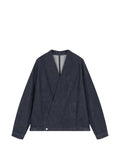 CROQUIS cross-collar denim jacket