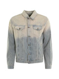 FLÂNEUR faded tweed denim jacket