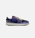 Air Jordan 1 Low OG – Grade School Lifestyle Shoe in Regency Purple/Vapor Green/Black/Dark Raisin
