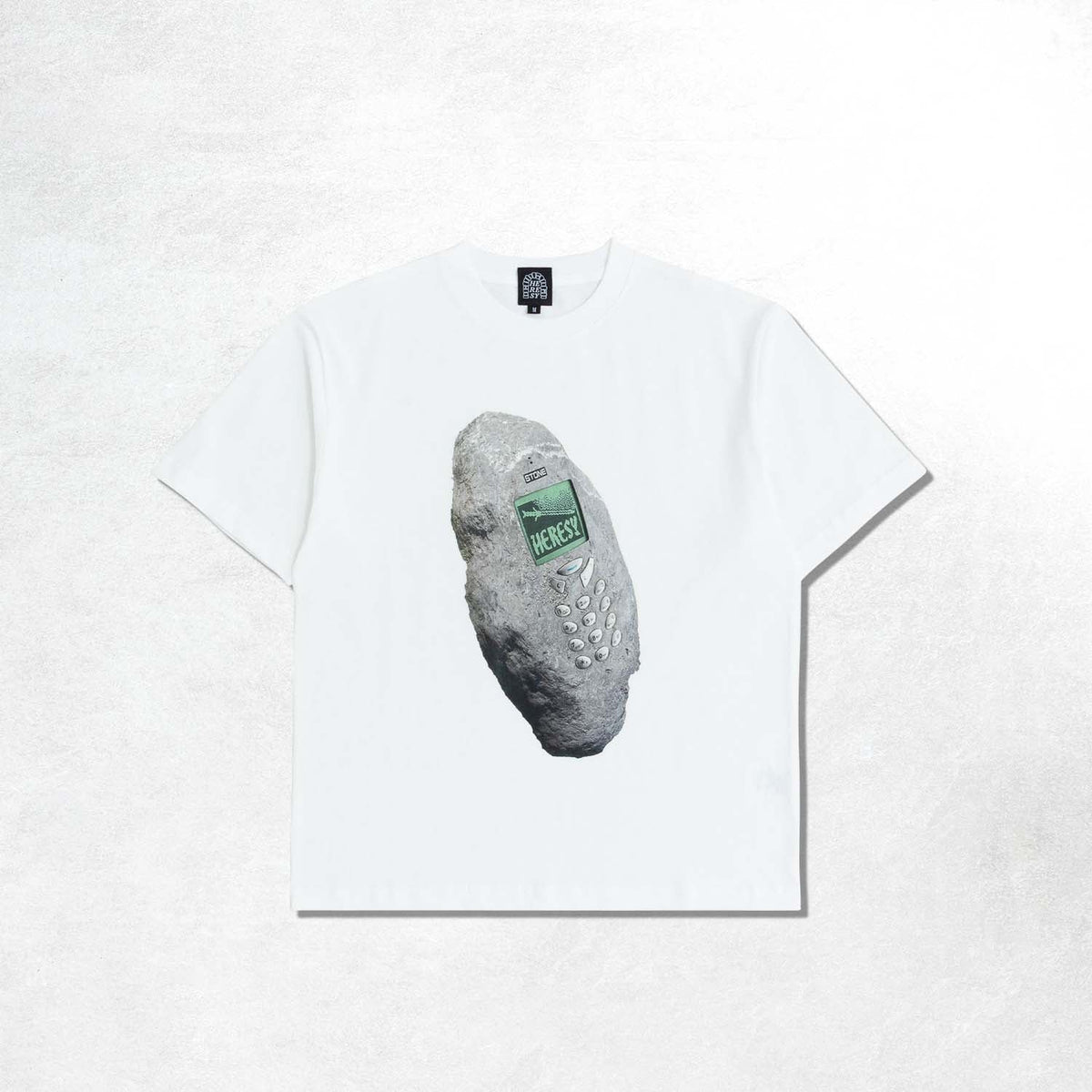 Heresy Stone Phone Tee: Ecru
