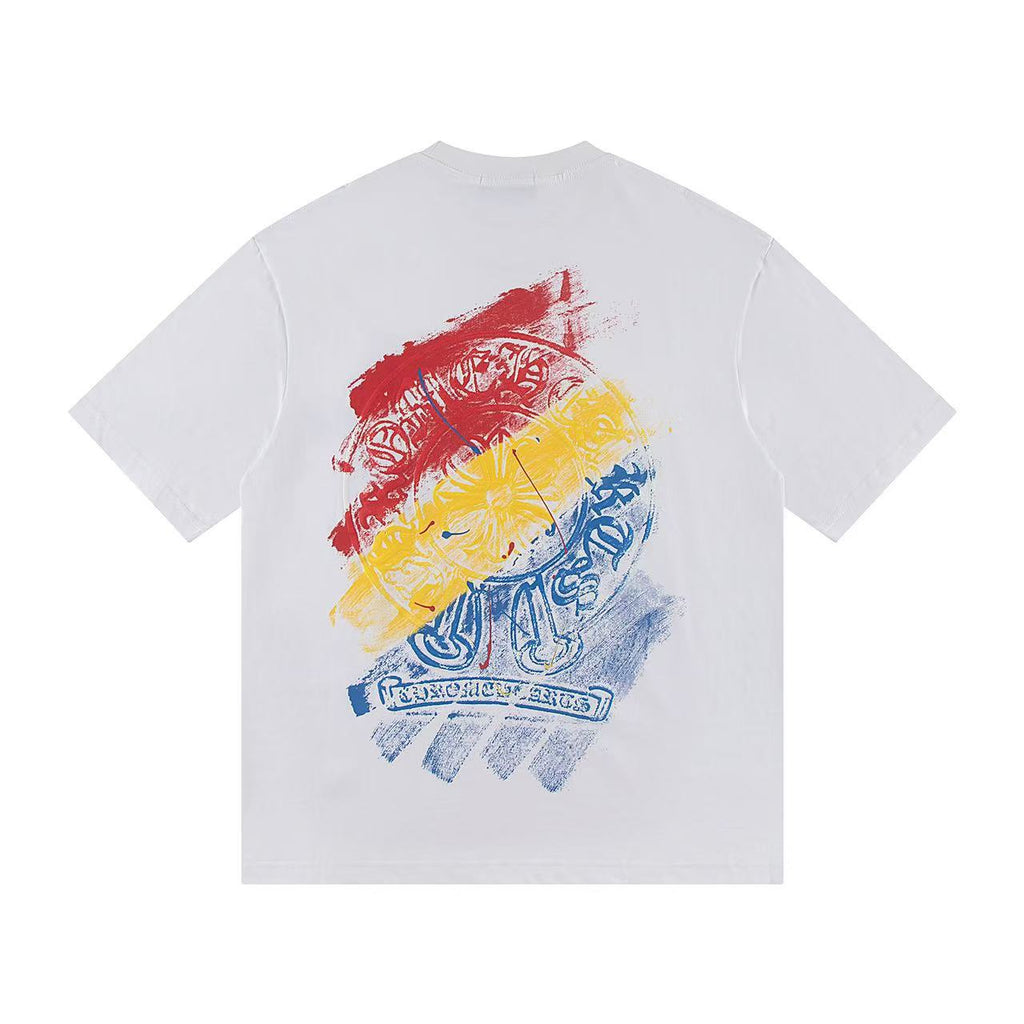 Chrome Hearts Horseshoe Cross Print Short Sleeve Tee Unisex