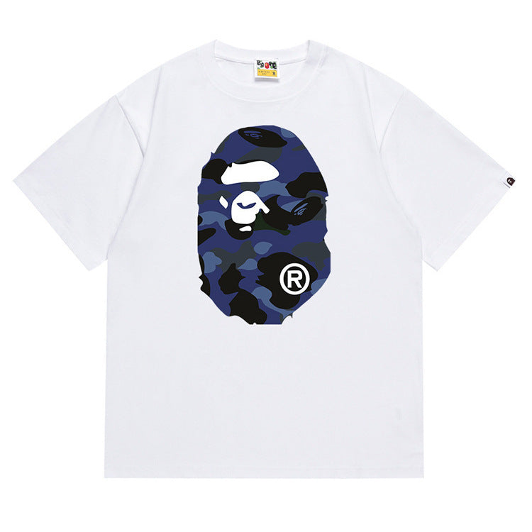 Bape Ape Head Shark Multi‑Print Oversized Tee Streetwear Unisex
