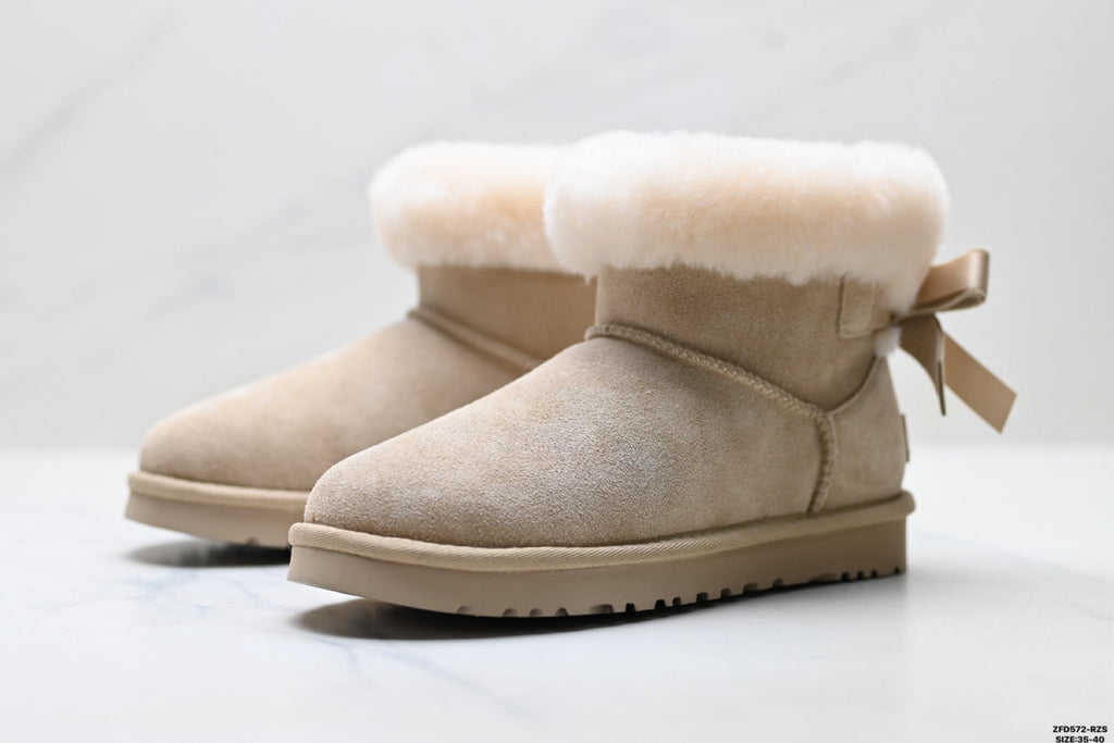 UGG Classic Ultra Mini Bow Ankle Boots