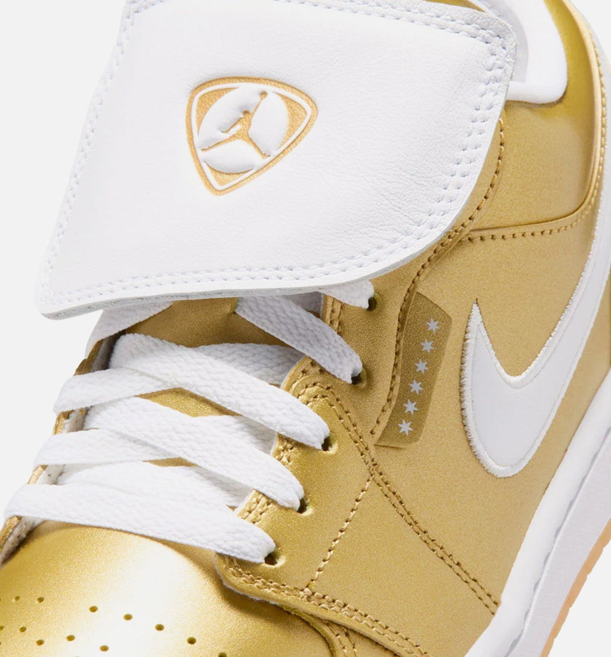 Air Jordan 1 Low Gold Women's Lifestyle Shoes - Gold/White/Gum Yellow