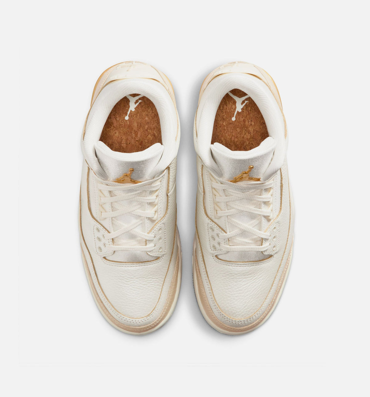 Air Jordan 3 Retro "Sail and Pale Ivory" Women's Lifestyle Shoes - Sail / Team Gold / Pale Ivory / Metallic Gold / Ice