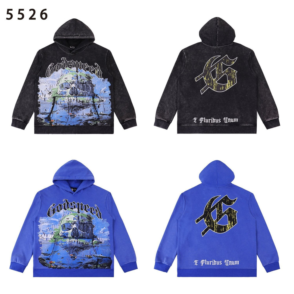 Godspeed E Pluribus Unum Skull Graphic Hoodie