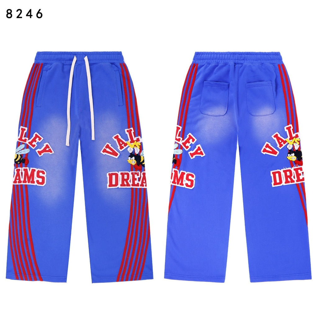VALE USA Bee Embroidered Striped Hoodie & Sweatpants Set