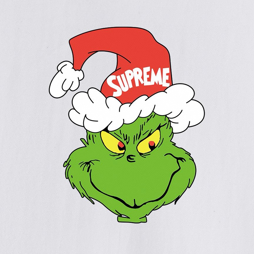 Supreme Grinch Santa Graphic T-Shirt