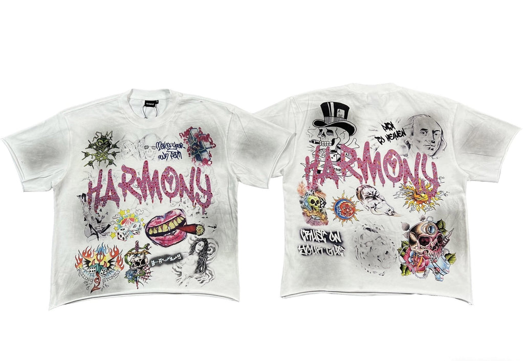 HARMONY New Age Rhinestone Graphic T-Shirt