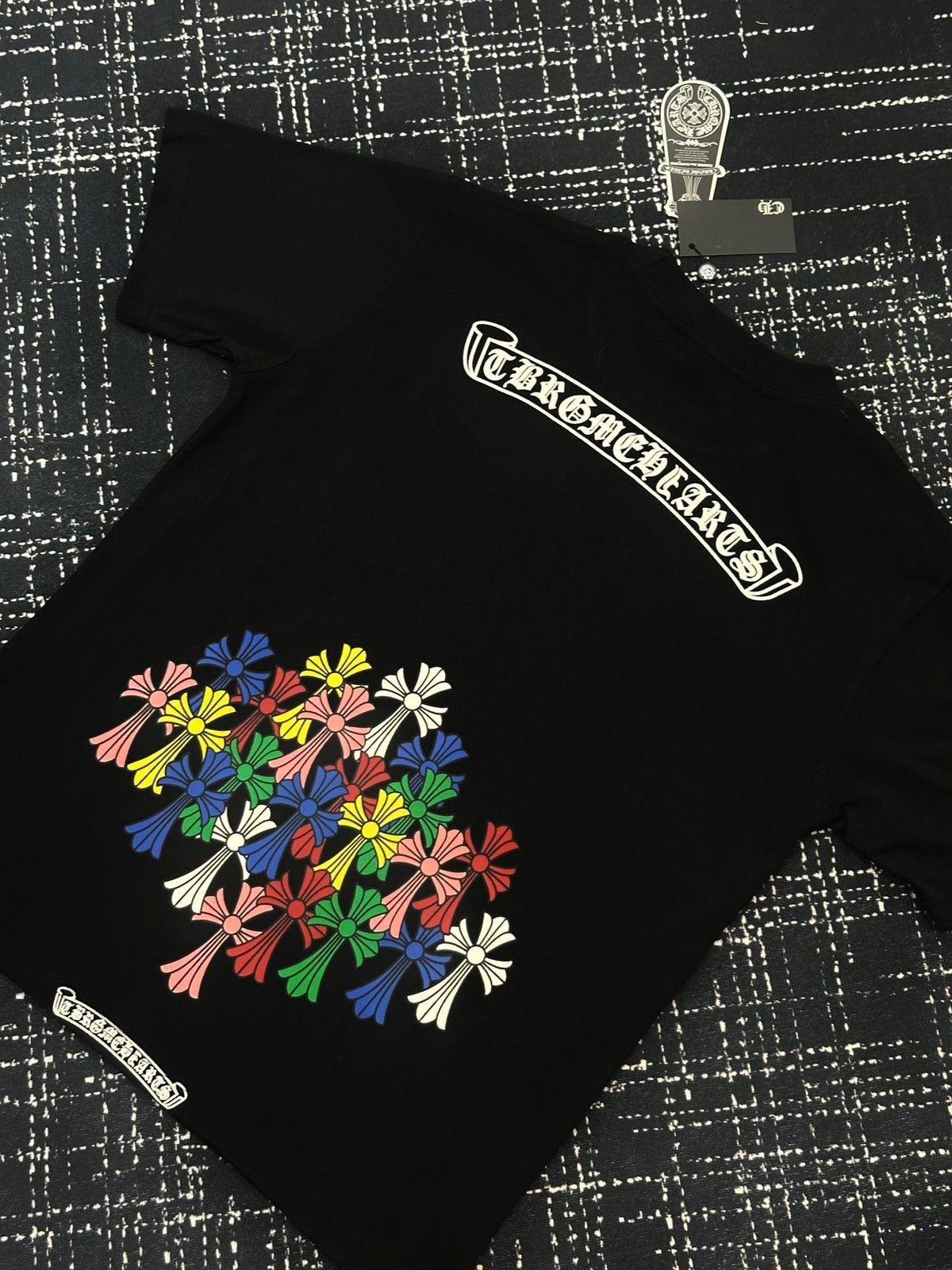 Chrome Hearts Rainbow Horseshoe Cross Graphic T-Shirt