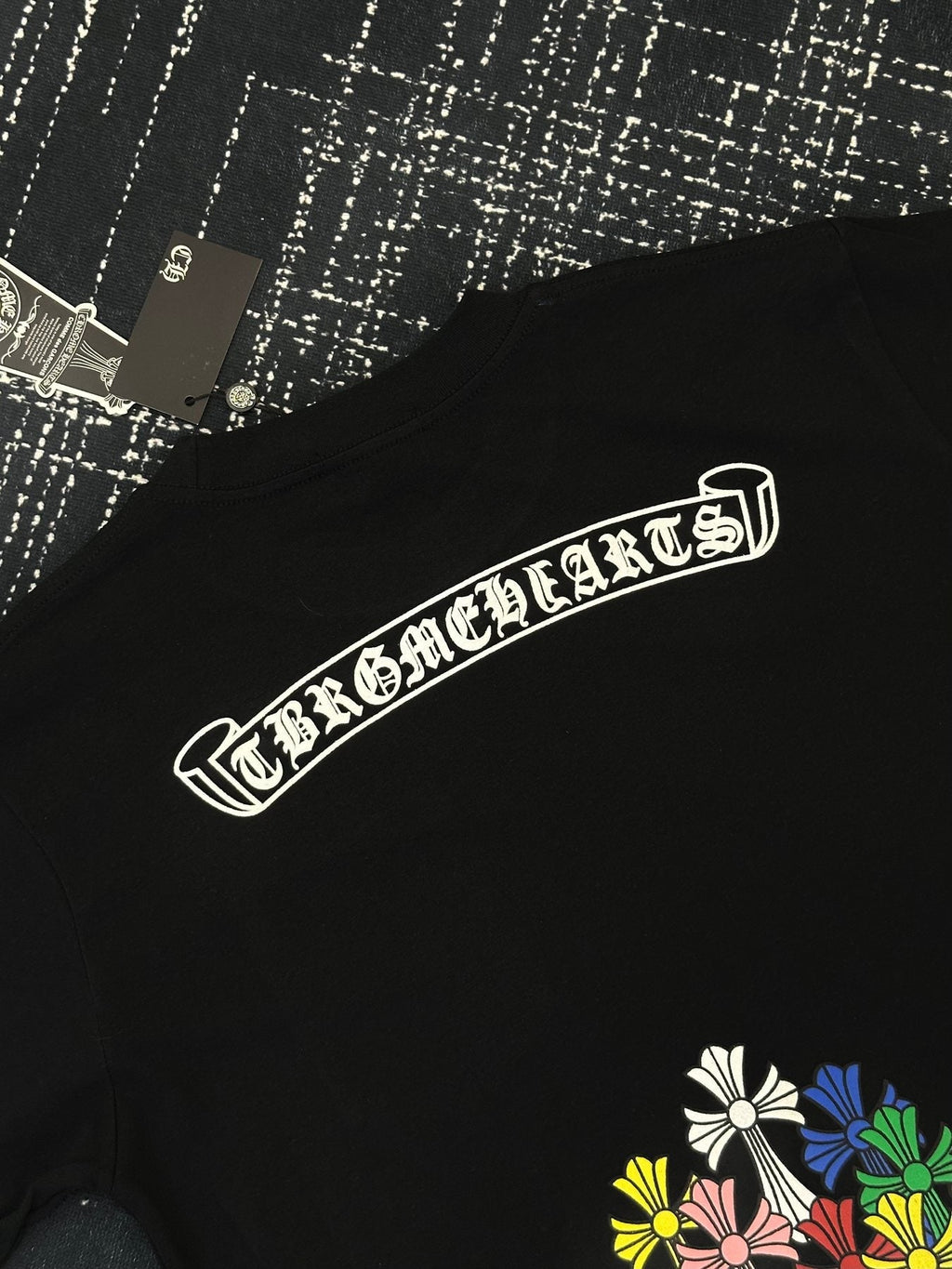 Chrome Hearts Rainbow Horseshoe Cross Graphic T-Shirt