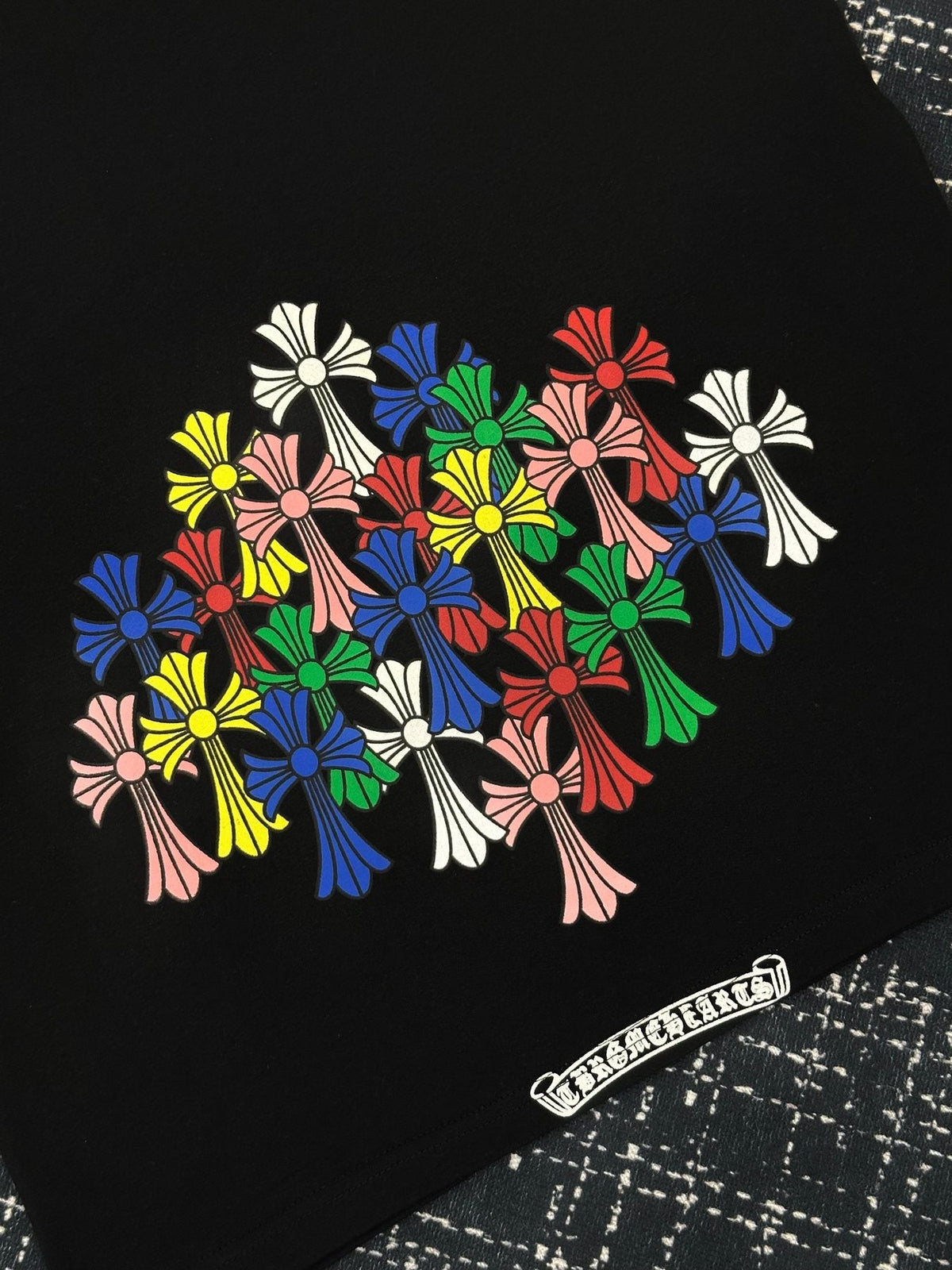 Chrome Hearts Rainbow Horseshoe Cross Graphic T-Shirt