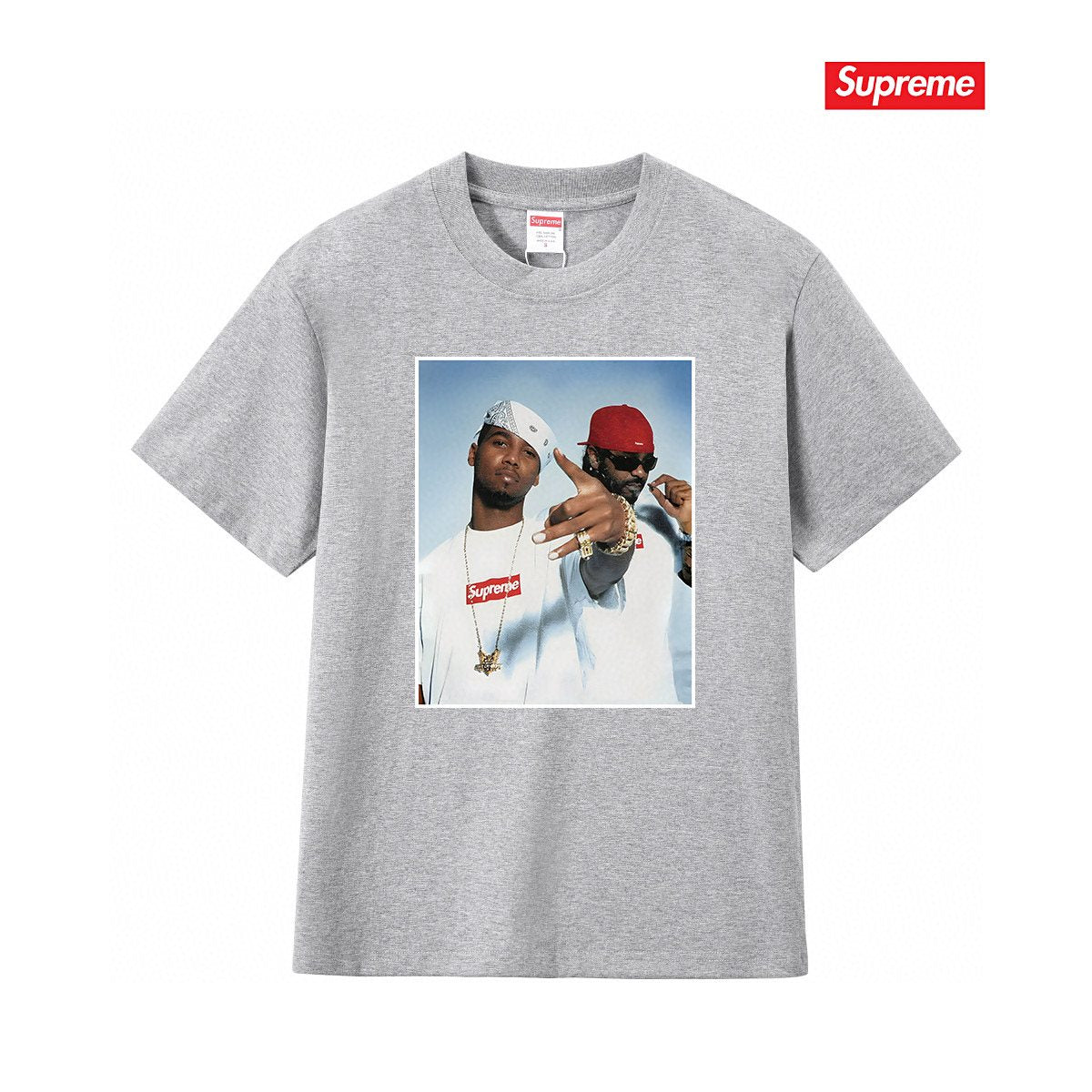 Supreme Two-Person Photo Graphic T-Shirt