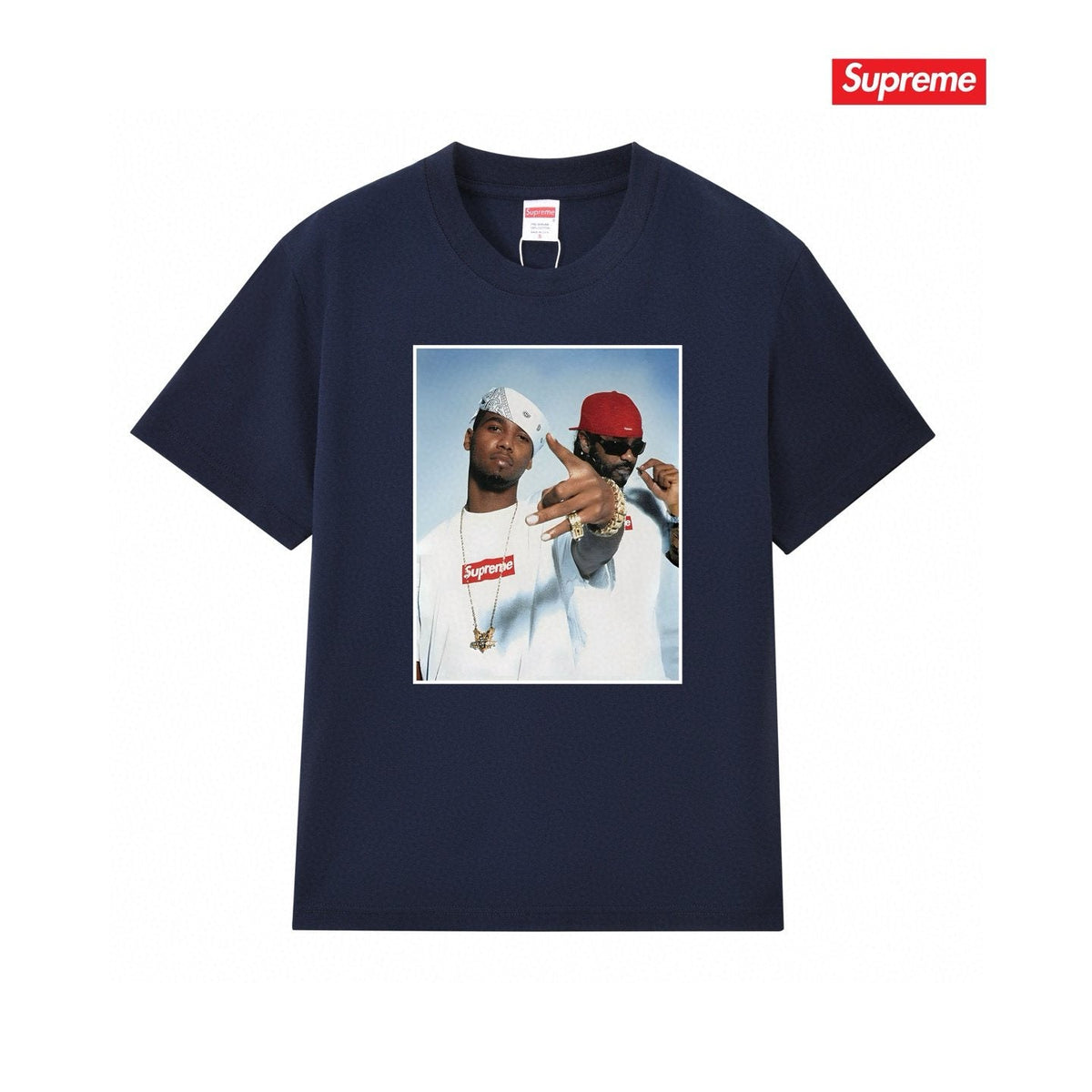 Supreme Two-Person Photo Graphic T-Shirt