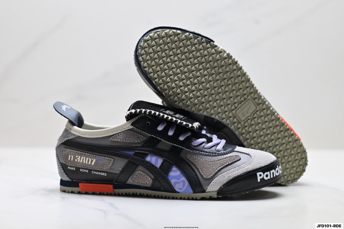 Onitsuka Tiger Retro Low Top Black Purple Unisex Shoes Style 30