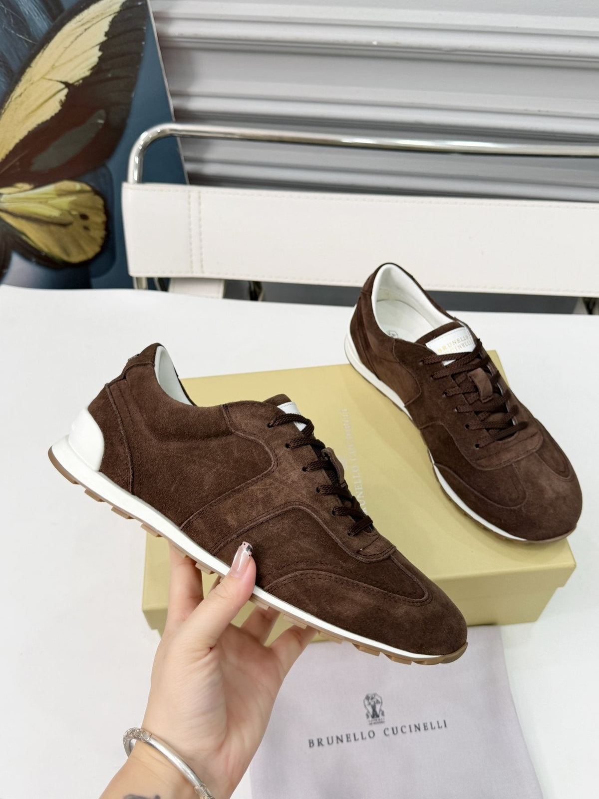 Brunello Cucinelli Paneled Low-Top Sneakers
