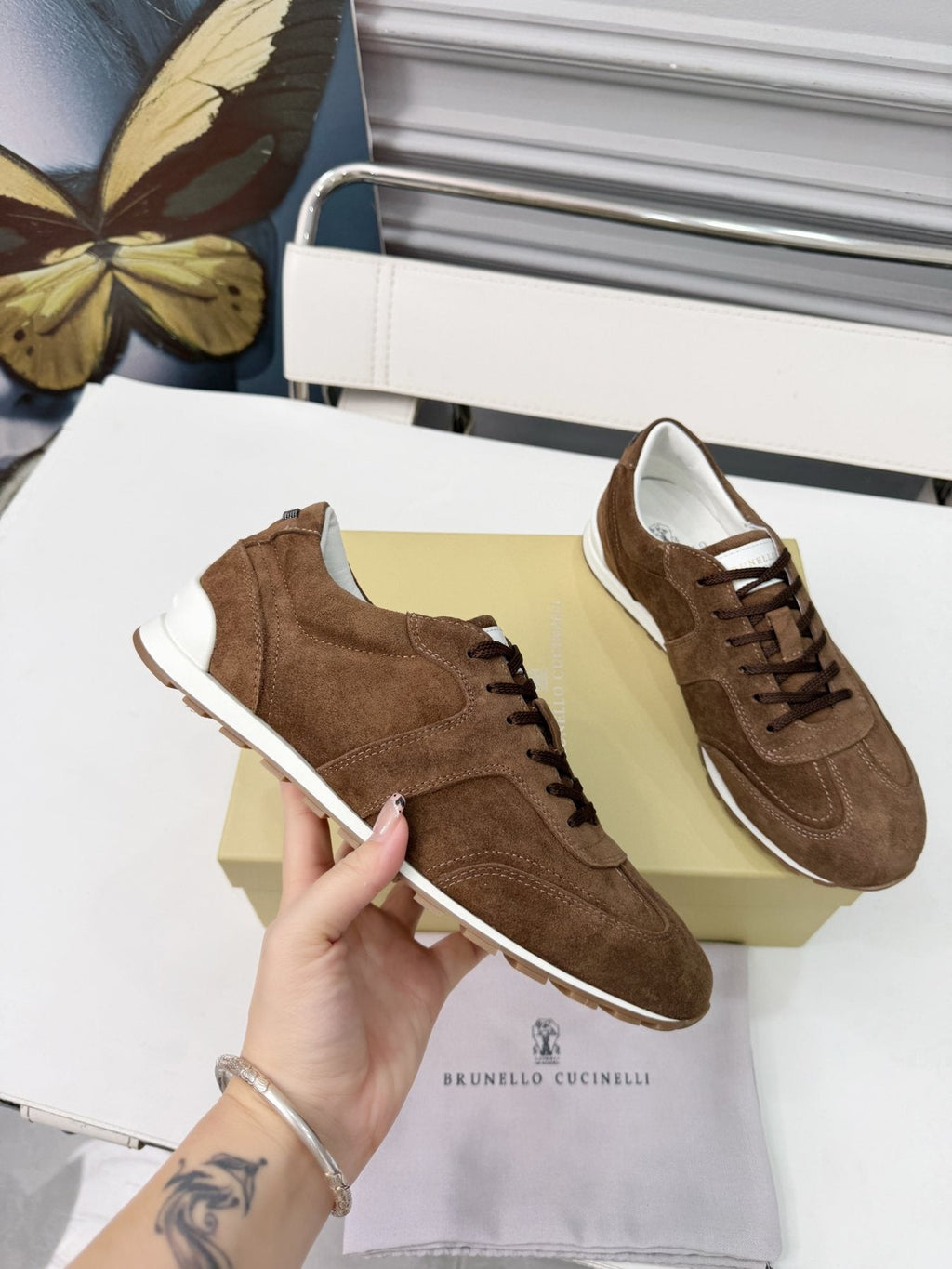 Brunello Cucinelli Paneled Low-Top Sneakers