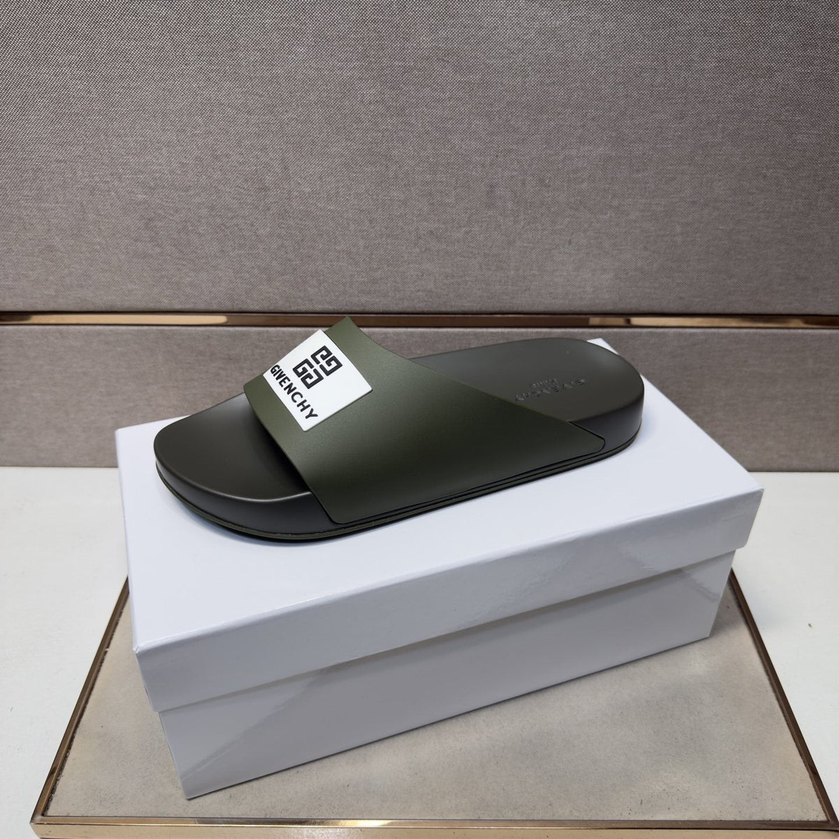 Givenchy Men's Logo Strap Slide Sandals - Open Toe And Slip-On Design