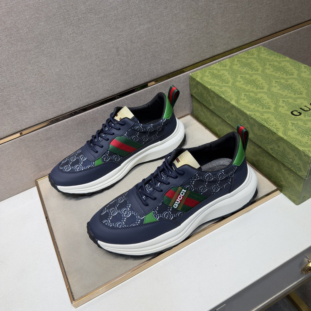 Gucci Green-Red Stripe Men's Sneakers