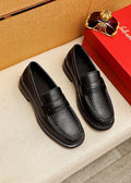 Ferragamo Textured Slip-On Loafers