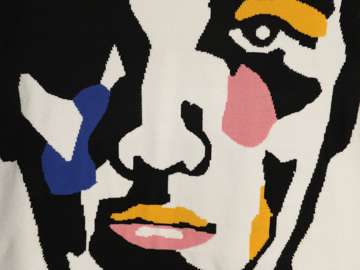 Louis Vuitton Portrait-Graphic Crewneck Sweater - Cream